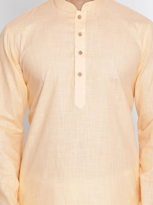 Men's Beige Cotton Kurta